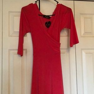 Pink Wrap Waist Maxi Dress